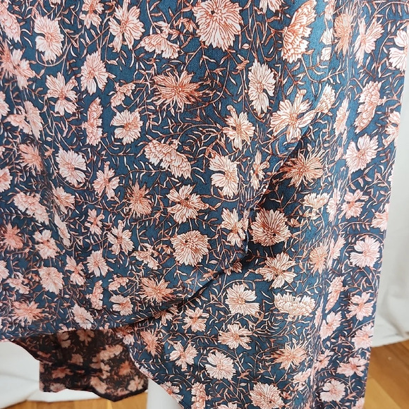 Bishop + Young Blue Coral Asymmetrical Midi Skirt - Picture 5 of 7